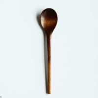 Wooden Korean spoon / Urushi-Brown