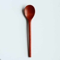 Wooden Korean spoon / Urushi-Red