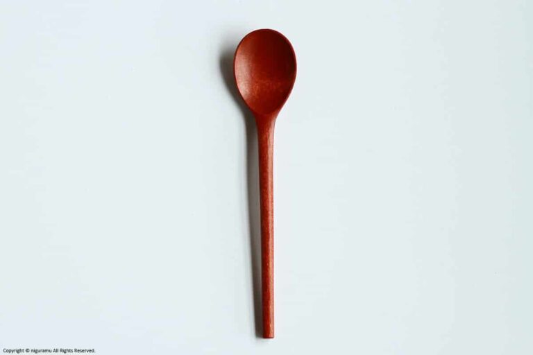 Wooden Korean spoon / Urushi-Red