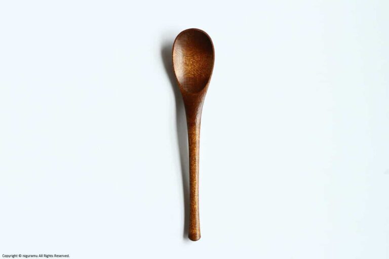 Wooden Japanese spoon / Urushi-Brown