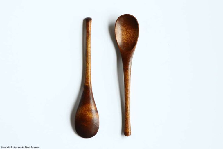 Wooden Japanese spoon / Urushi-Brown