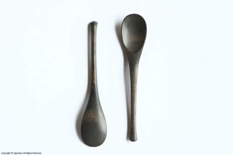 Wooden Japanese spoon / Urushi-Gray