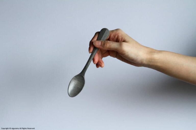 Wooden Dessert spoon / Urushi-Gray