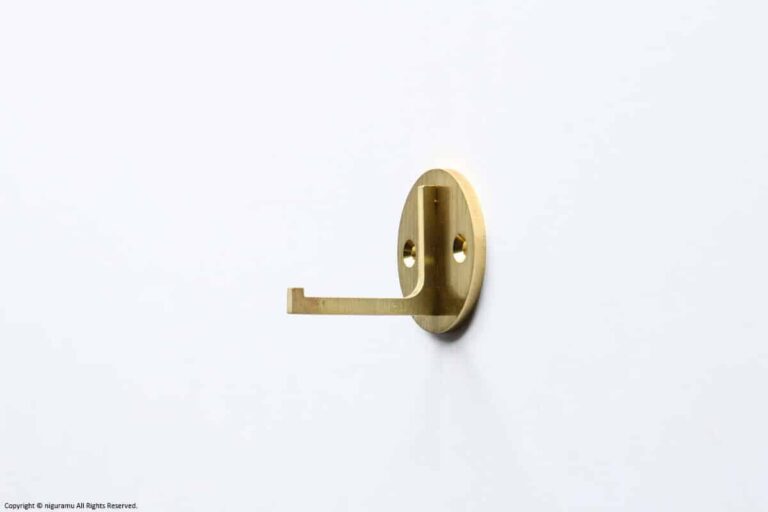 Hook type-L, round base / Brass