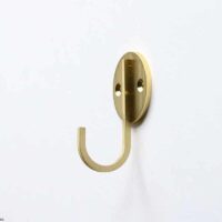 Hook type-J, round base / Brass