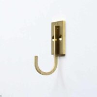 Hook type-J, square base / Brass