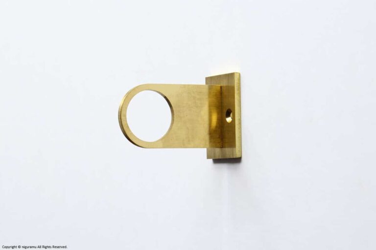 Hook type-O, square base / Brass