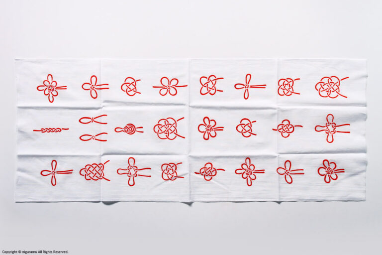 Japanese towel, HIMOMUSUBI / red