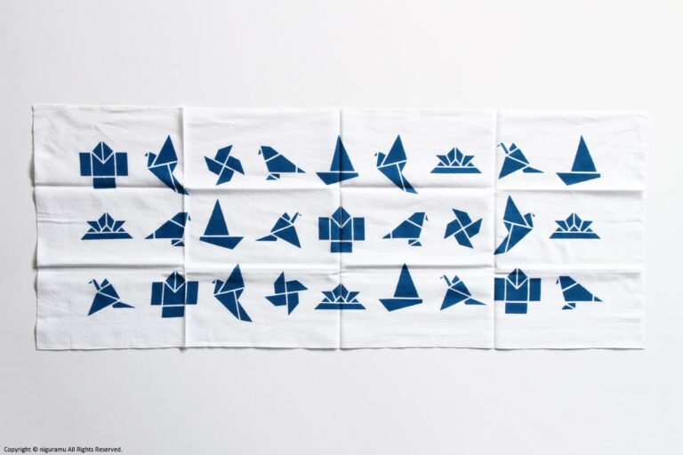 Japanese towel, ORIGAMI / blue