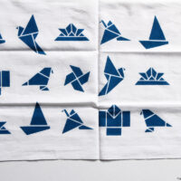 Japanese towel, ORIGAMI / blue