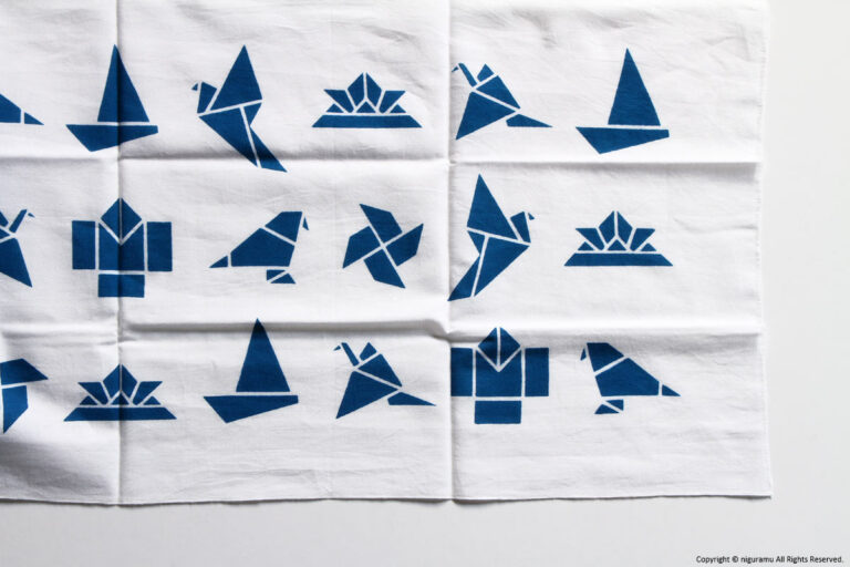 Japanese towel, ORIGAMI / blue