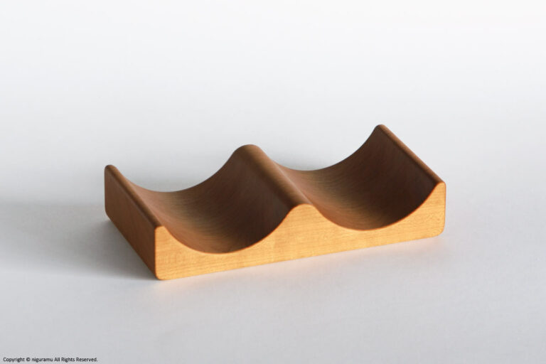 Toilet paper tray WOOD, double / cherry