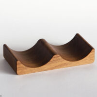 Toilet paper tray WOOD, double / walnat