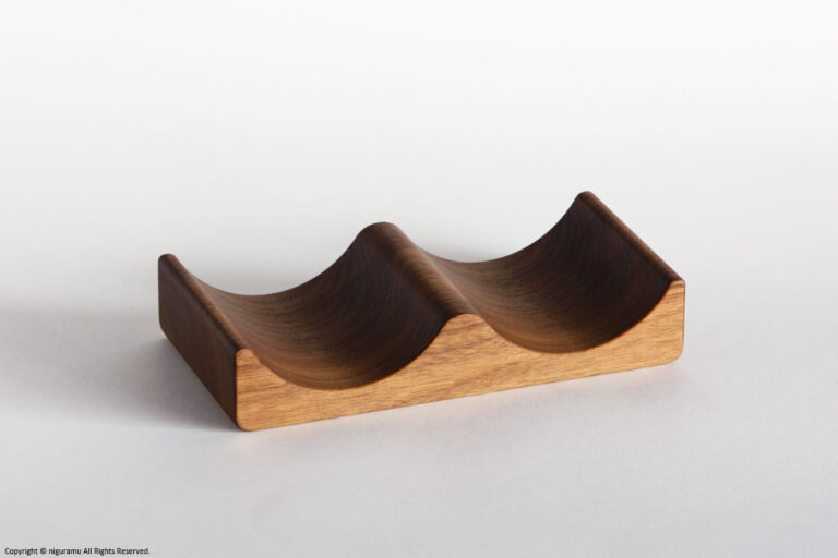 Toilet paper tray WOOD, double / walnat