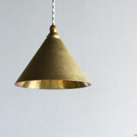 Pendant lamp CONE / Gold-ihada (Hammered inside)