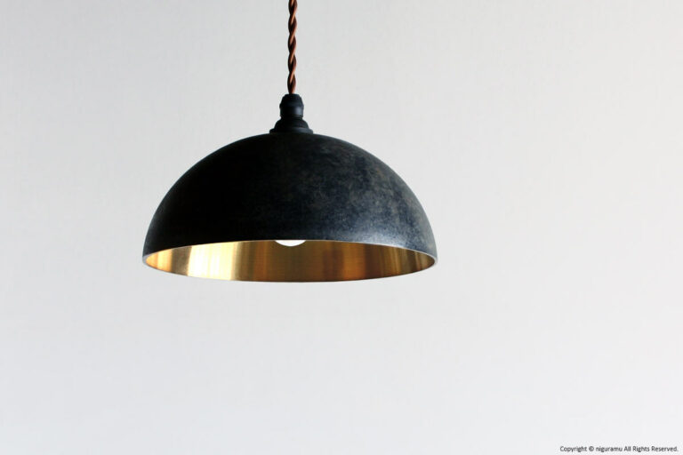 Pendant lamp HEMISPHERE / Black-kuromura (Polished inside)