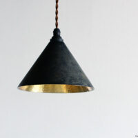 Pendant lamp CONE / Black-kuromura (Hammered inside)