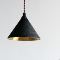 Pendant lamp CONE / Black-kuromura (Polished inside)