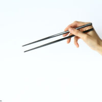 Hexagonal chopsticks 24 cm / Fuki-urushi Black