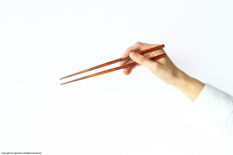 Hexagonal chopsticks 24 cm / Fuki-urushi Brown