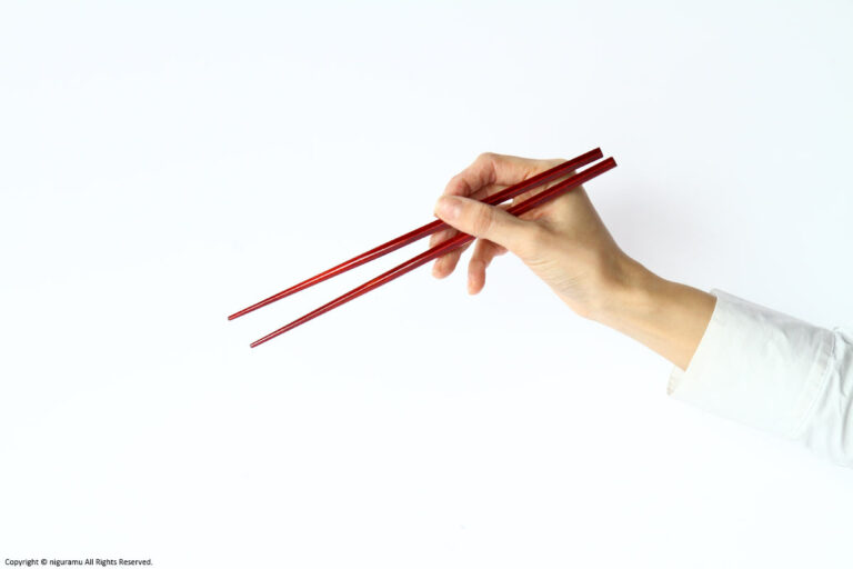 Hexagonal chopsticks 24 cm / Fuki-urushi Red