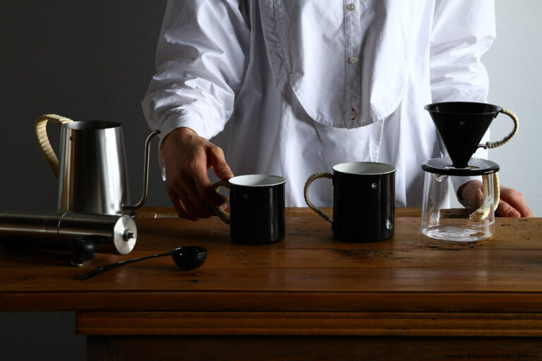 tsubame-RATTAN Mug / black