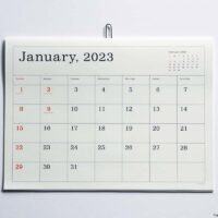 2023 KASAI Kaoru Calendar, ruled line