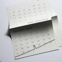 2023 KASAI Kaoru Calendar, ruled line