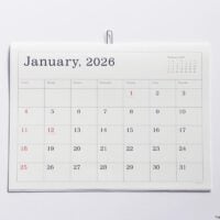 2026 葛西薫 カレンダー, 罫線あり