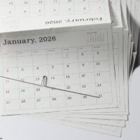 2026 葛西薫 カレンダー, 罫線あり