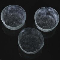 Round Flat Glass Bowl, S