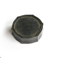 Brass small box, Hexagon / dyed black