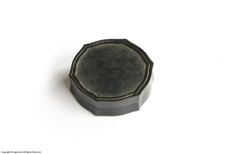 Brass small box, Hexagon / dyed black