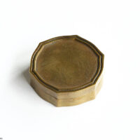 Brass small box, Hexagon / dyed gold