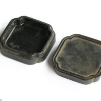 Brass small box, Square / dyed black