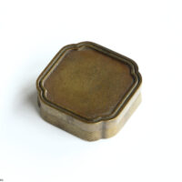 Brass small box, Square / dyed gold