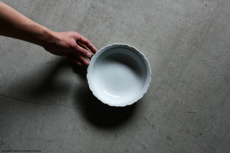 KIKYOU soup plate 210mm / Crackle glaze