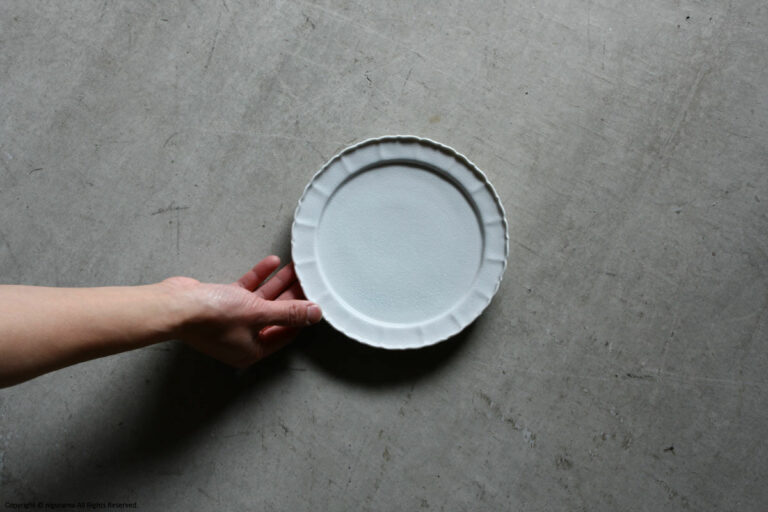 RYOUKA plate 215mm / Crackle glaze