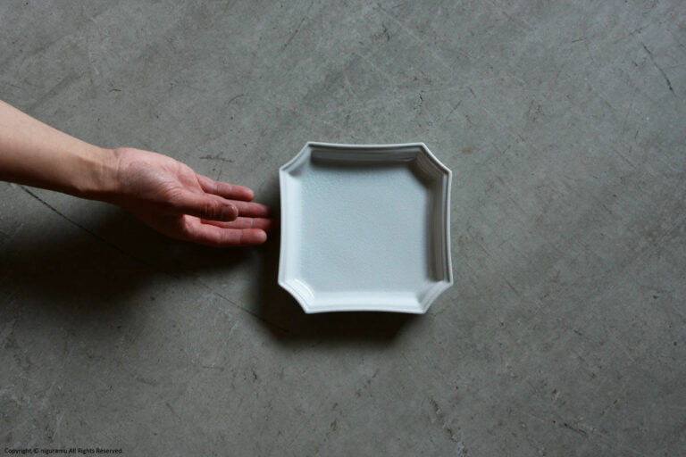 SUMIKIRI Square plate 190mm / Crackle glaze