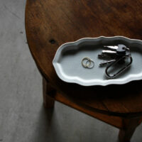 KataKutani SUMIKIRI Square plate 130mm / Crackle glaze