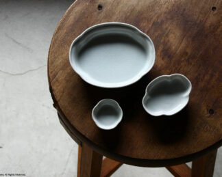 KataKutani TSUBA dishes / Crackle glaze