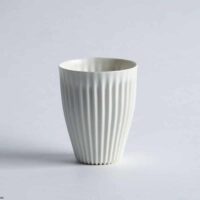 fin cup, high / whiite