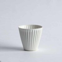 fin cup, low / white