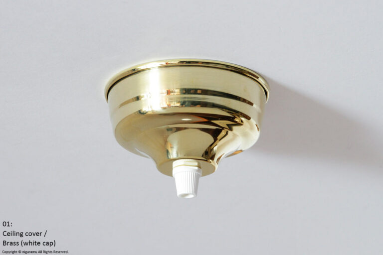 01: Ceiling cover / Brass (white cap)