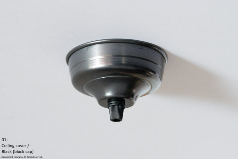 01: Ceiling cover / Black (black cap)