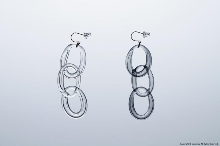 bubble chain earring