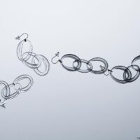 bubble chain earring