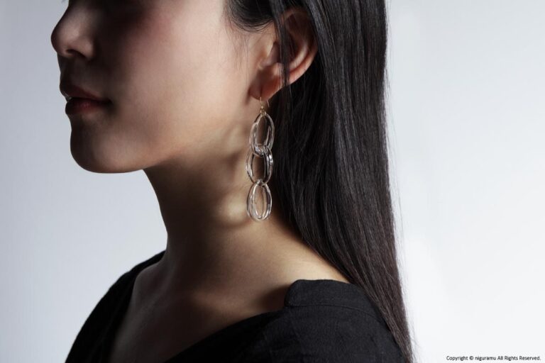 bubble chain earring / CL