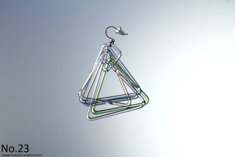 triangle_prism earring / Multi - No.23