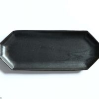 Long octagonal plate / matte black